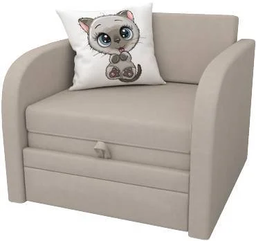 Диван раскладной Малыш Карамель 700 мм + подушка с принтом