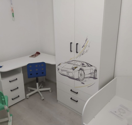 Стол угловой коллекции Престиж с 3 ящиками  от Династия Kids