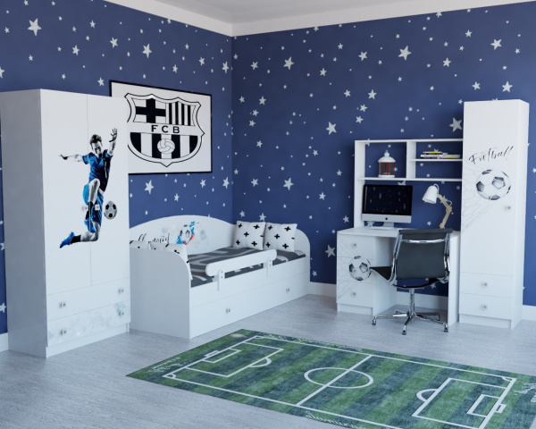 Кровать коллекции Футбол 190х90 от Династия Kids