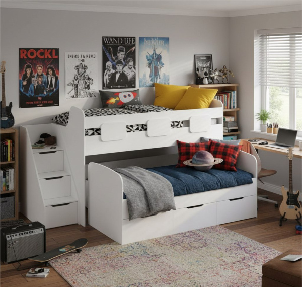 Двухъярусная кровать Городок (цвета разные)