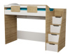 Кровать-чердак Мозаика + кровать Двушка (вяз швейцарский) 190х90 от Династия Kids