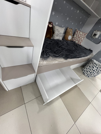 Кровать Квартет 190х90 (шкафы + стеллаж) 