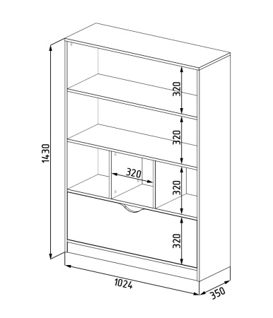 Стеллаж детский Уют-4 от Династия Kids