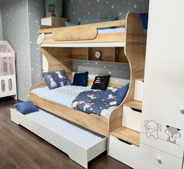 Кровать двухъярусная Биг 120х200 (левая) от Династия Kids