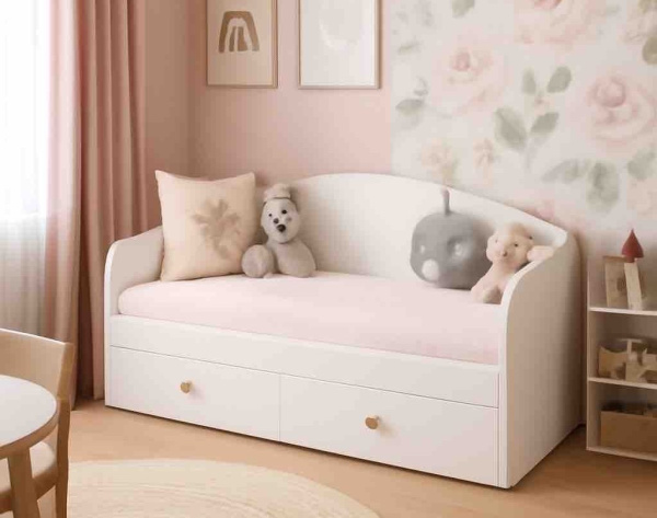 Кровать 160х80 Умка Мини NEW (ручки - дуб) 