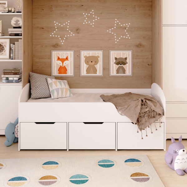 Кровать Малыш New 180х80 (цвет белый) от Династия Kids