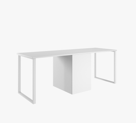 Стол Дуэт 2000 мм (белый + опоры белые) от Династия Kids