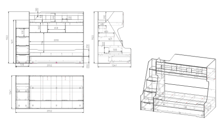 Кровать РУМ 120х200 (цвета разные)