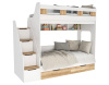 Двухъярусная кровать Твинс 190х90 (дуб каньон + белый) от Династия Kids