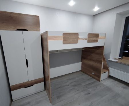 Кровать-чердак коллекции Мозаика 190х90  от Династия Kids