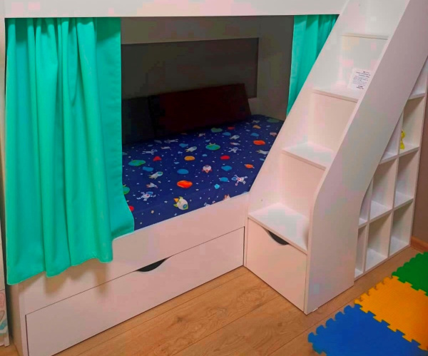 Комплект занавесок (2 шт) цвет бирюзовый