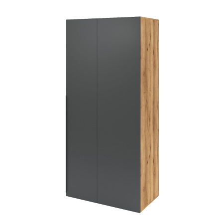 Распашной шкаф + угловой шкаф + стеллаж переходной + пенал коллекции Брайт Графит