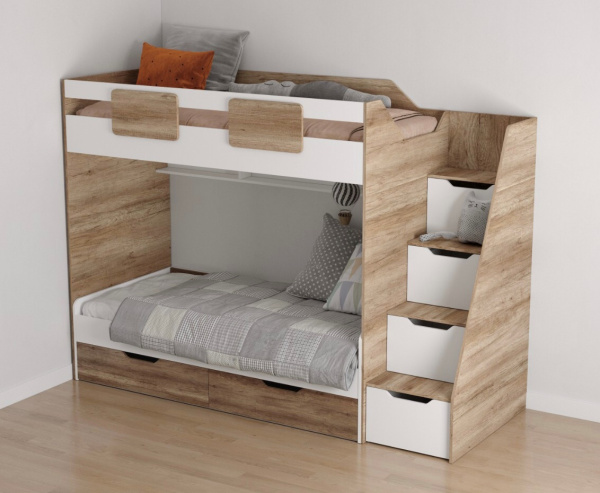 Кровать-чердак Лайт Лофт + кровать Лайт Лофт 190х90