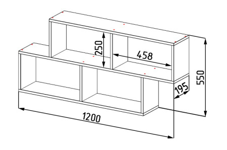 Комплект для 2 детей Брайт Золотистый (2 стола + стеллаж + 2 полки дуб золотистый) от Династия Kids