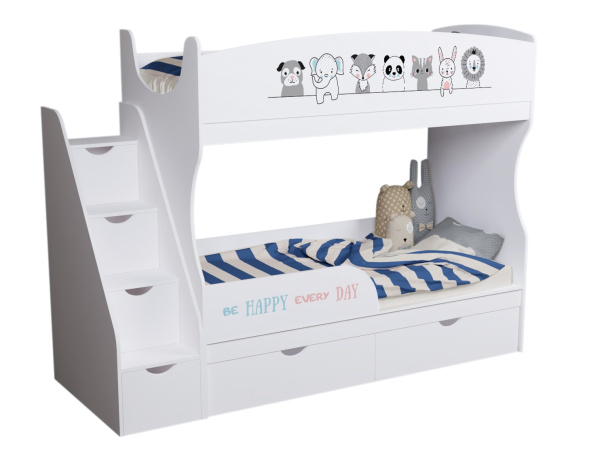 Двухъярусная кровать коллекции Хэппи 180х80 с бортиком