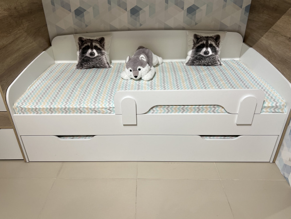 Кровать выдвижная Двушка (цвет: белый) 190х90 от Династия Kids