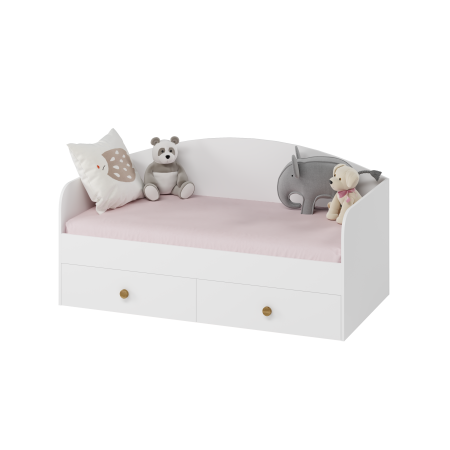 Кровать 160х80 Умка Мини NEW (ручки - дуб)  от Династия Kids