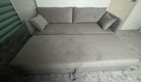 Диван раскладной Юнит Грей 1750 мм (механизм дельфин) + 4 подушки