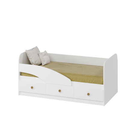 Кровать 160х80 Умка-5 NEW (ручки - дуб) от Династия Kids