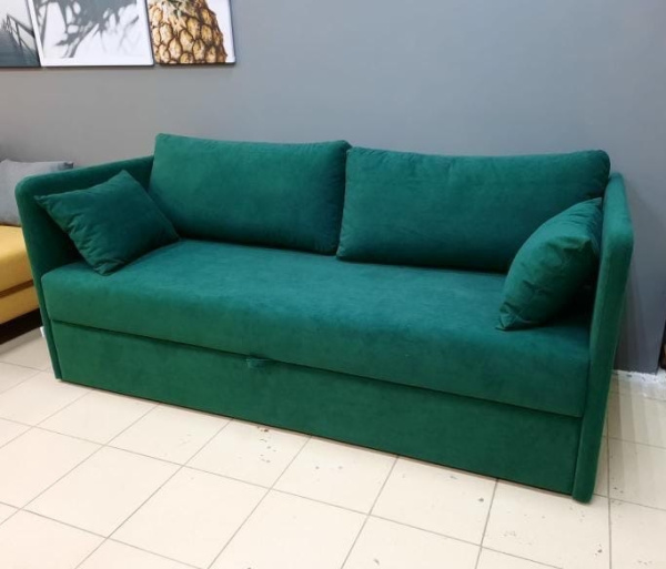 Диван Юнит Blue 1850х800 мм (подъемный механизм + ящик + 4 подушки)