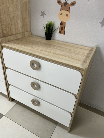 Комод Юниор (дуб сонома+белый) от Династия Kids
